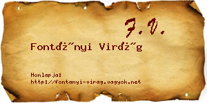 Fontányi Virág névjegykártya