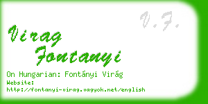 virag fontanyi business card