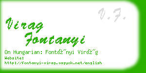 virag fontanyi business card